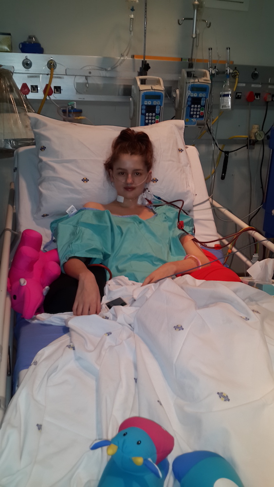 Jenna in hospital